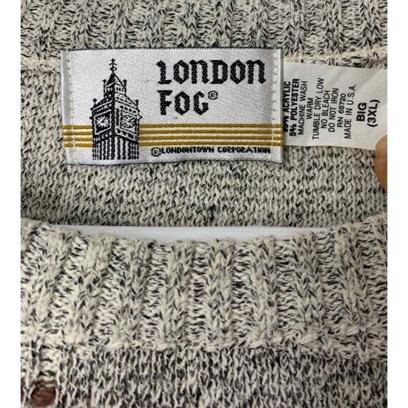 Rare Vintage 90s London Fog Mens Winter Sweater Big 3XL Heavy GUC - Picture 4 of 8
